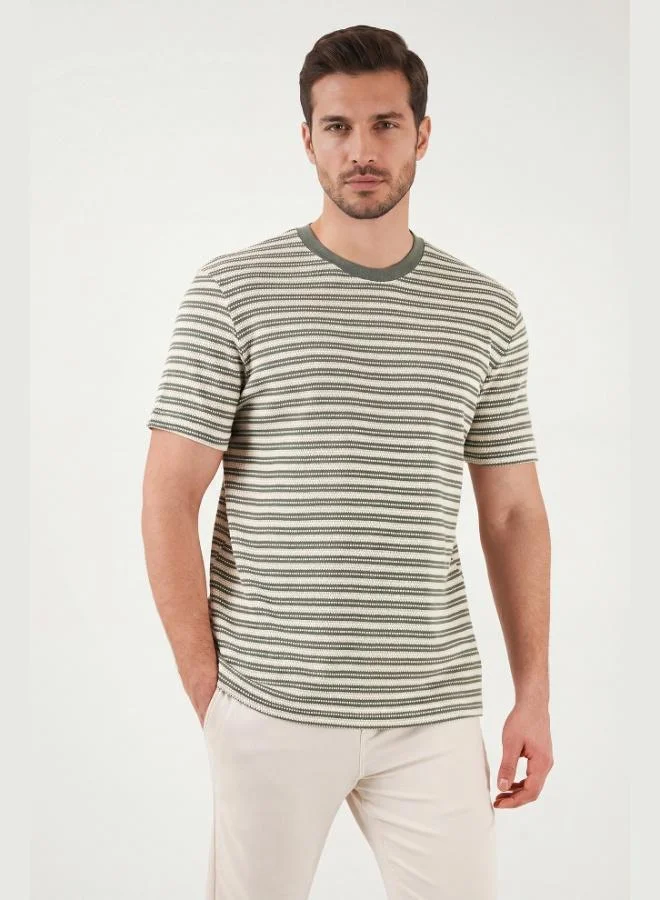 Buratti  Buratti Cotton Regular Fit Crew Neck T-Shirt Men's T-SHIRT 5904027 for Men | Best Price UAE
