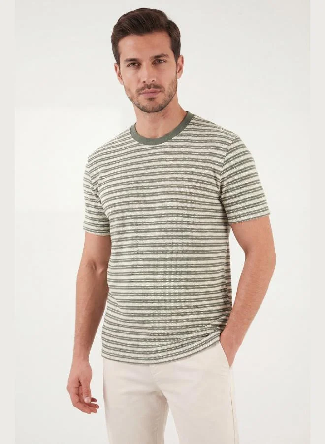 Buratti  Buratti Cotton Regular Fit Crew Neck T-Shirt Men's T-SHIRT 5904027 for Men | Best Price UAE