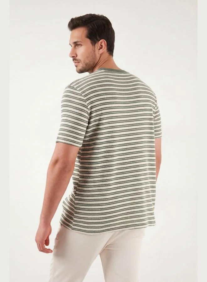 Buratti  Buratti Cotton Regular Fit Crew Neck T-Shirt Men's T-SHIRT 5904027 for Men | Best Price UAE