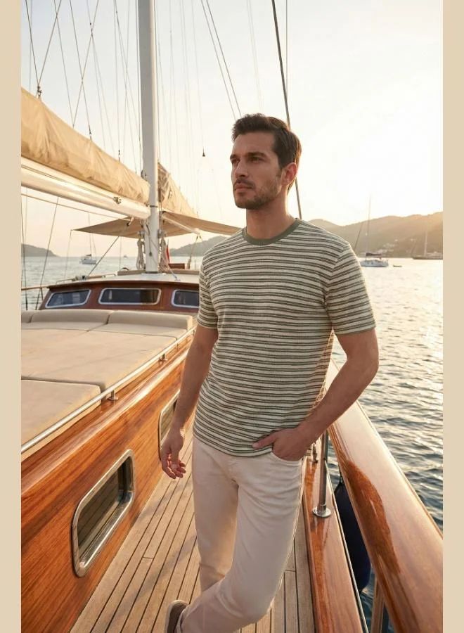 Buratti  Buratti Cotton Regular Fit Crew Neck T-Shirt Men's T-SHIRT 5904027 for Men | Best Price UAE