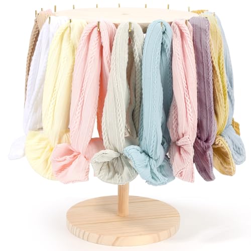 POVETIRE Baby Headband Holder Bow Organizer for GirsHair Ties Display Nylon Hairband Storage Head Wrap Stand Hair Accessories Organizer for Newborn Infant Toddler Kids - Image 1