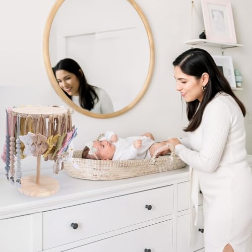 POVETIRE Baby Headband Holder Bow Organizer for GirsHair Ties Display Nylon Hairband Storage Head Wrap Stand Hair Accessories Organizer for Newborn Infant Toddler Kids - Image 3