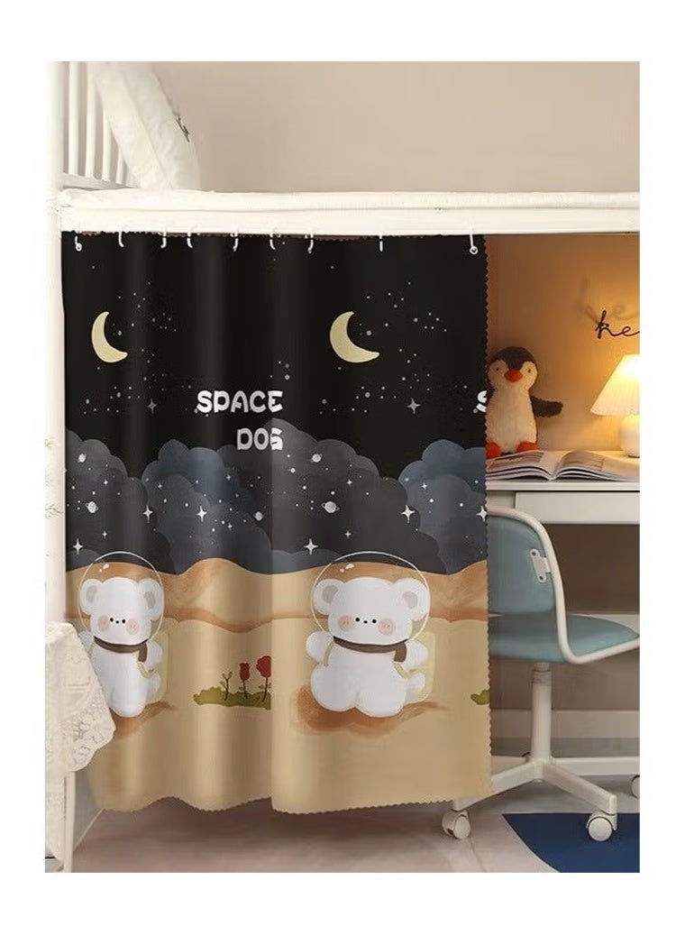 BESTPEAK 2 Pcs Private Bed Curtain At The Bottom Of The Bunk Bed, Breathable And Dustproof Single Bed Blackout Curtain, Dormitory Family Bed Curtain, Can Cover 3 Sides - Image 4