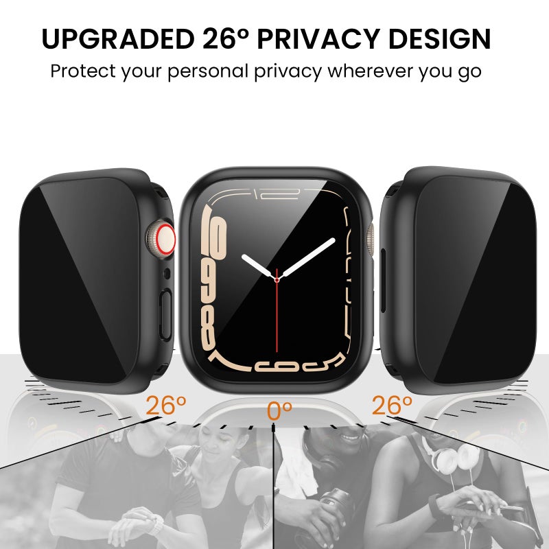 Tensea for Waterproof Apple Watch Screen Protector Case 40mm SE 3/SE 2nd Generation/SE/Series 6/5/4 Accessories, iWatch Protective PC Face Cover with Tempered Glass Film for Women Men, 40 mm - Image 2