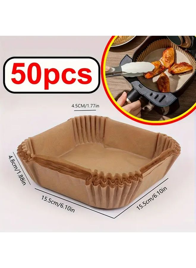 100pcs Waterproof Non Stick Parchment Paper Liners For Air Fryer Oven Microwave BBQ - Image 3