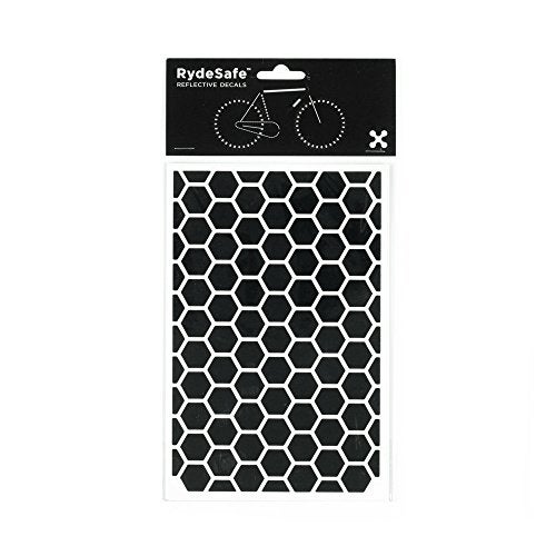 RydeSafe Reflective Decals - Hexagon Kit - Large (Black) - Image 1