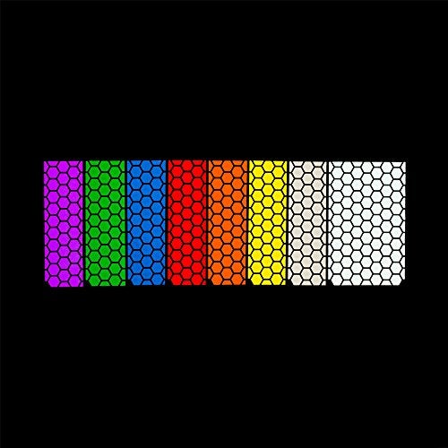 RydeSafe Reflective Decals - Hexagon Kit - Large (Black) - Image 5