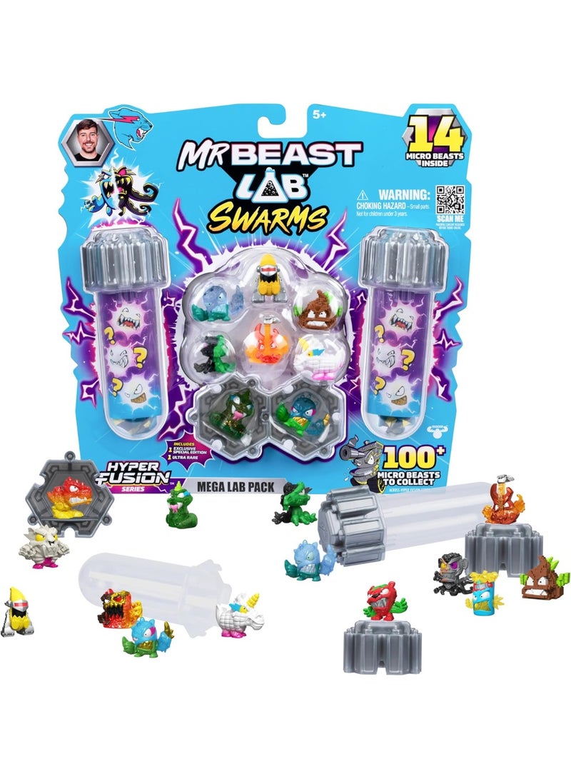 مستر بيست لاب سوارمز السلسلة 3 – ميجا لاب 14 قطعة التشكيلة 4 – مجسمات قابلة للجمع وألعاب مفاجئة - Image 1