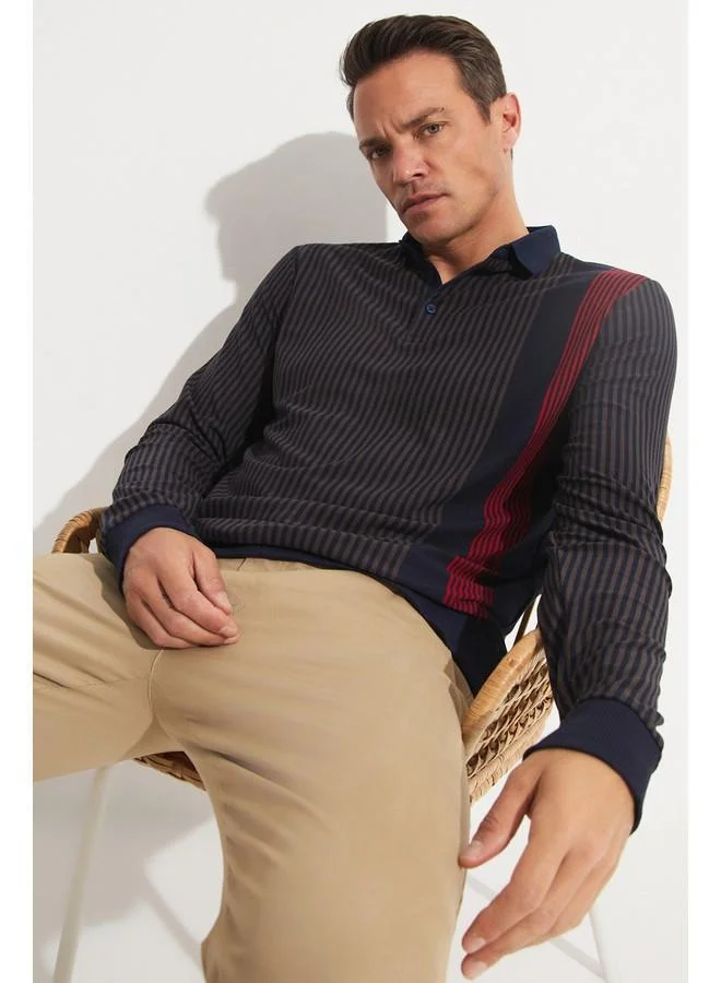JUNE June Exclusive Men Slim Fit Long Sleeve Tshirt Grey
