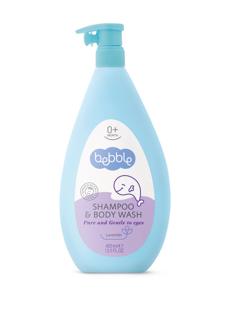 bebble شامبو وغسول الجسم لافينا بيبل بخلاصة اللافندر 400 مل