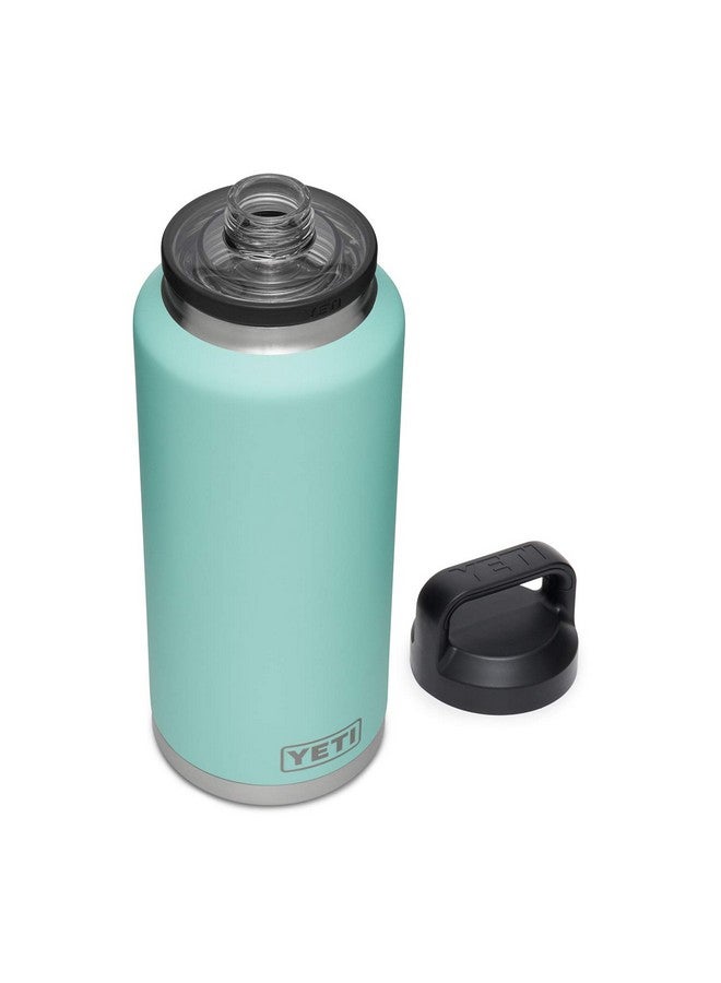 يتي زجاجة YETI Rambler سعة 46 أونصة، معزولة بالفراغ، من الفولاذ المقاوم للصدأ مع غطاء شرب، رغوة البحر - Image 1