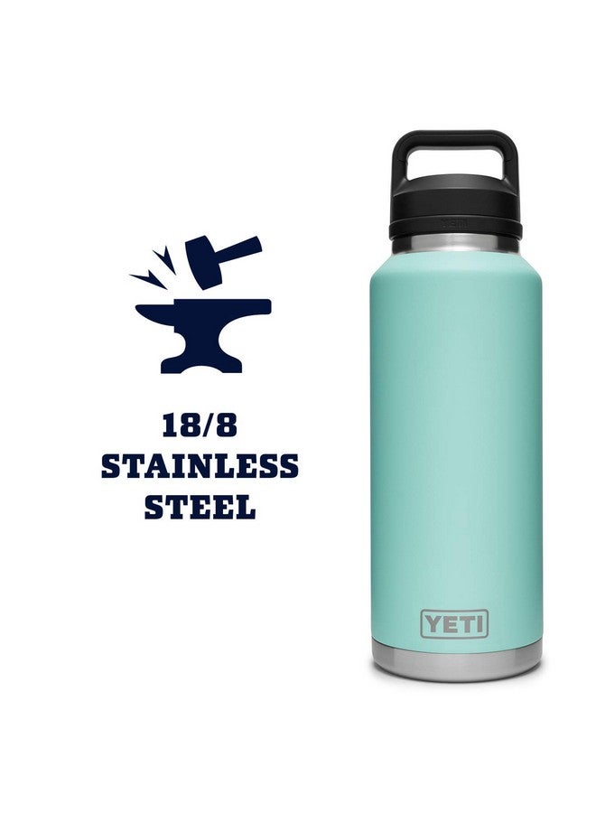 يتي زجاجة YETI Rambler سعة 46 أونصة، معزولة بالفراغ، من الفولاذ المقاوم للصدأ مع غطاء شرب، رغوة البحر - Image 5