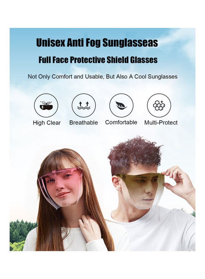NIBEMINENT Protective Anti-Fog Full Face Shield Glass Blue  - Image 2
