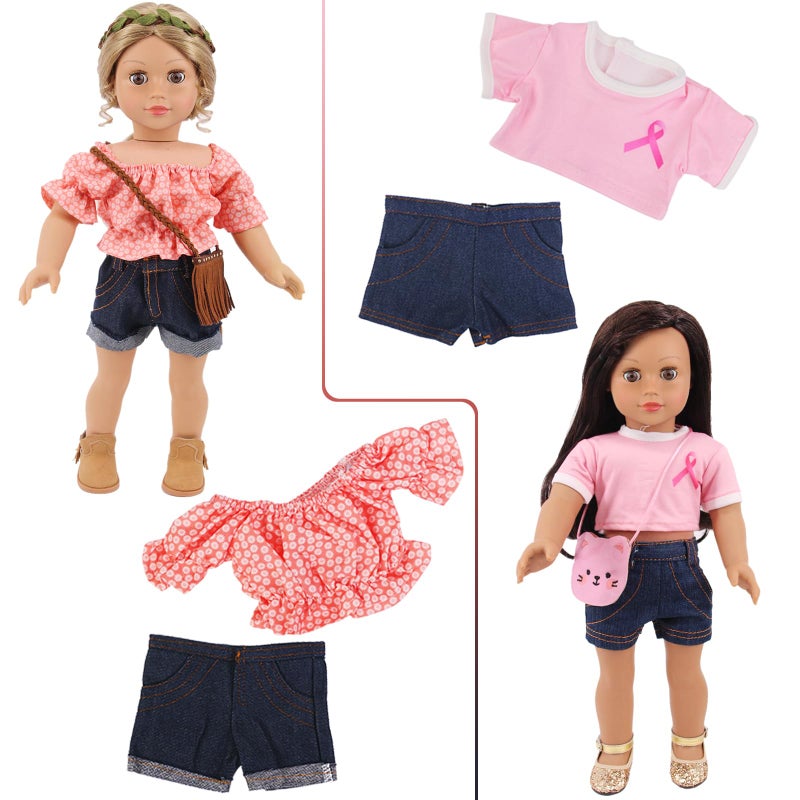 K. T. Fancy K.T. Fancy 10 Sets American 18 Inch Doll Clothes and Accessories Include Doll Clothing Dress Fit for 18 inch Dolls ( No Doll ) - Image 3