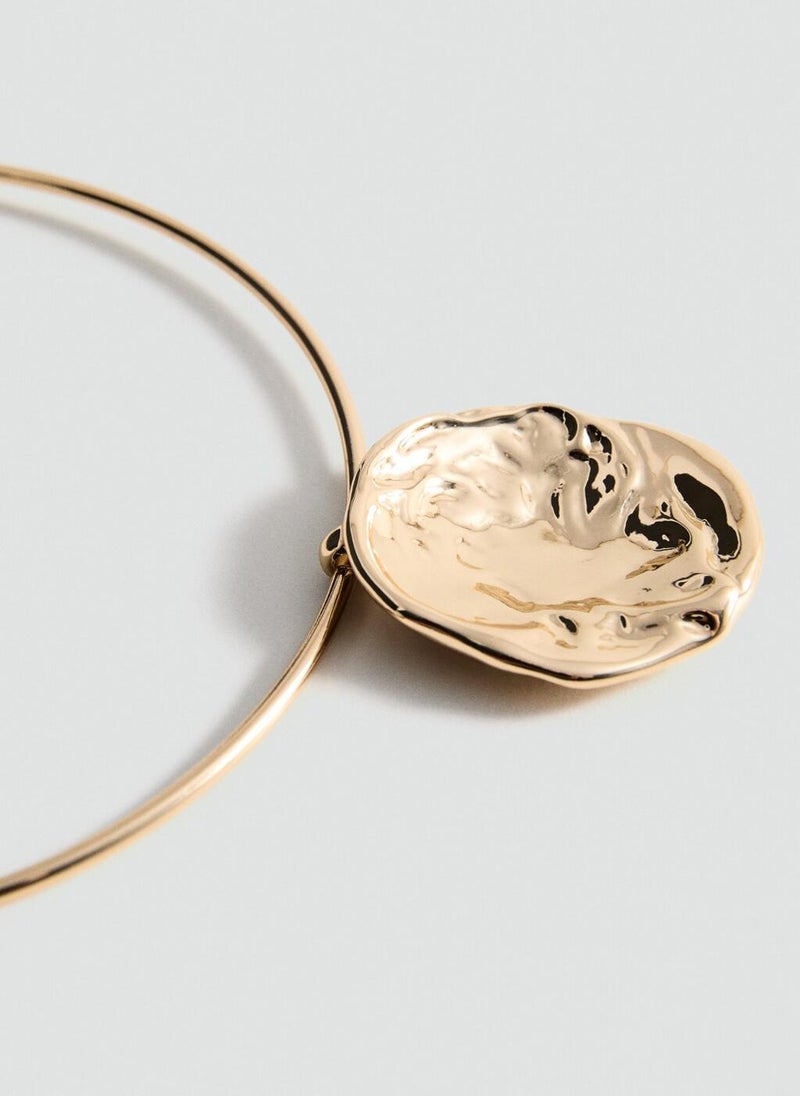 MANGO Rigid Circular Design Necklace  - Image 2