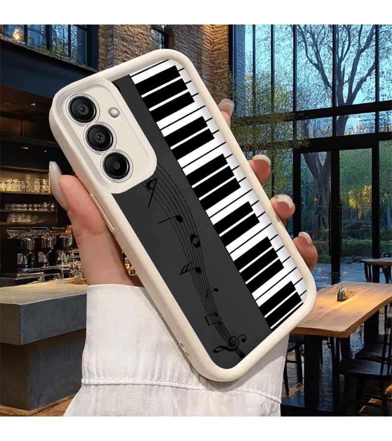 Piano Key Design Phone Case Compatible With Samsung Galaxy A55 5G Mixed Color - Image 1