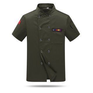 Novel Ding Heng Chef Clothes Short-sleeved Mens and Womens Hotel Restaurant Work Clothes Summer Clothes Cake Room Western Restaurant Kitchen Work Clothes Army Green - pzsku/Z67BEAB4F926F2E221F52Z/45/1750434969/9a0b412e-6e3b-4d2f-b647-416c3edb6745
