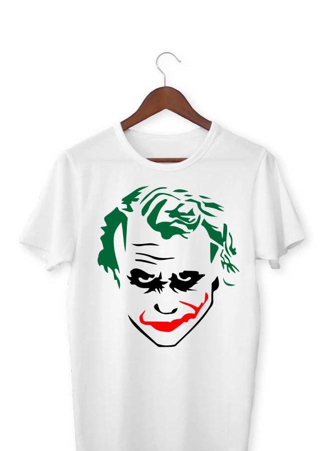 LOUD UNIVERSE Men’s Soft T Shirt Printed Joker Face - Image 1