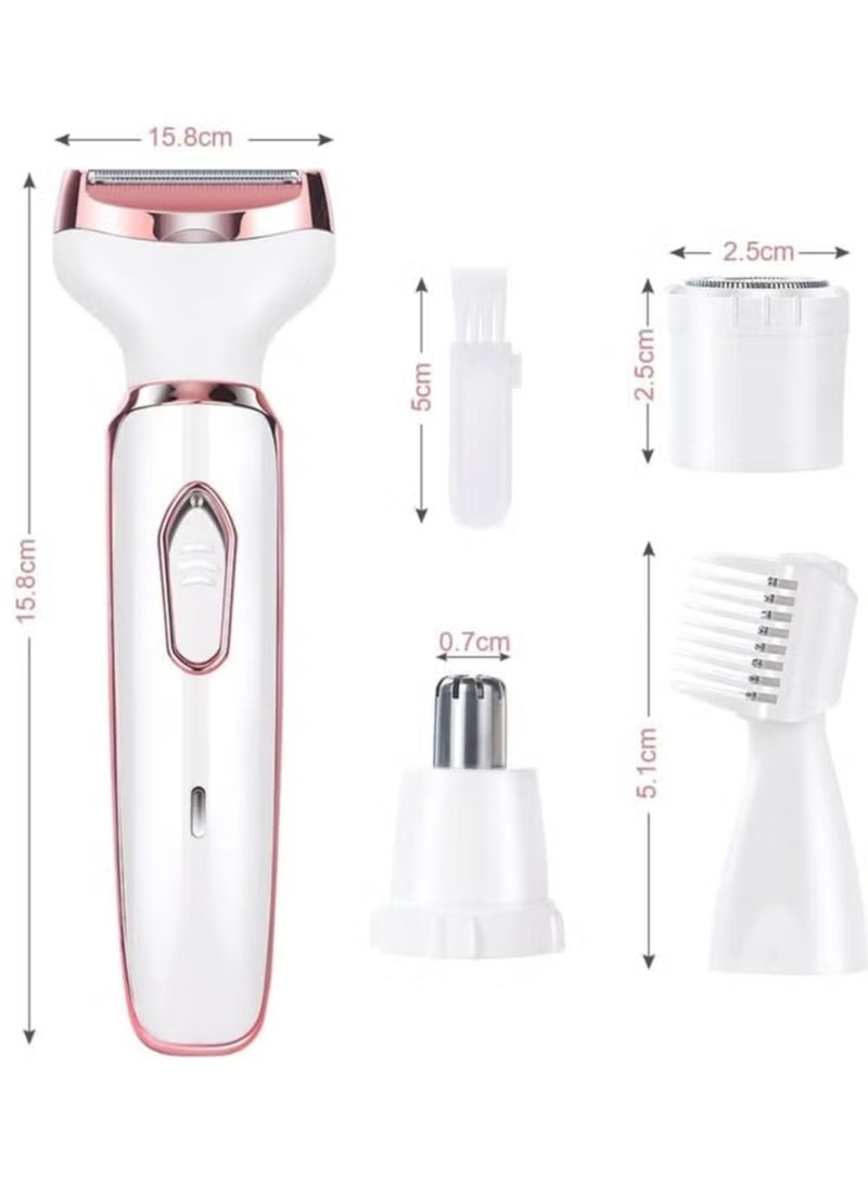 Generic 4 in 1 Electric Razor for Women Trimmer, Women's Shaver Cordless Wet and Dry Shaver for face, Legs and underarms, Replaceable Trimmer Head  - Image 5