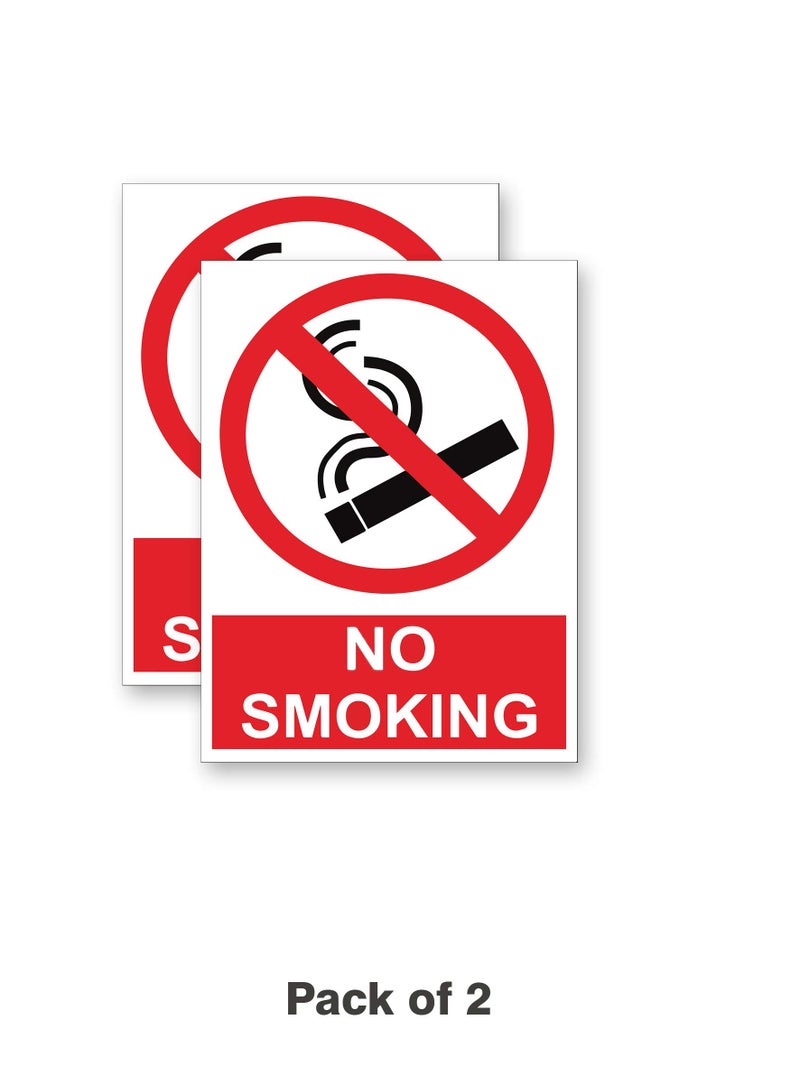 999Store office supplies sunboard No smoking sticker signage sign board red (20X15 Cm) - Image 2