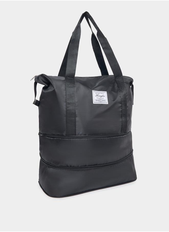 Styli Printed Patch Detail Fundamental Sports Bag  - Image 3