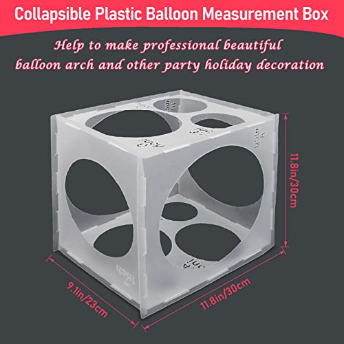 Catcan 11 Holes Balloon Sizer Cube Box Catcan 210 Inch Collapsible Plastic Balloon Size Measurement Tool for Party Balloon Arches Columns Decoration - Image 5