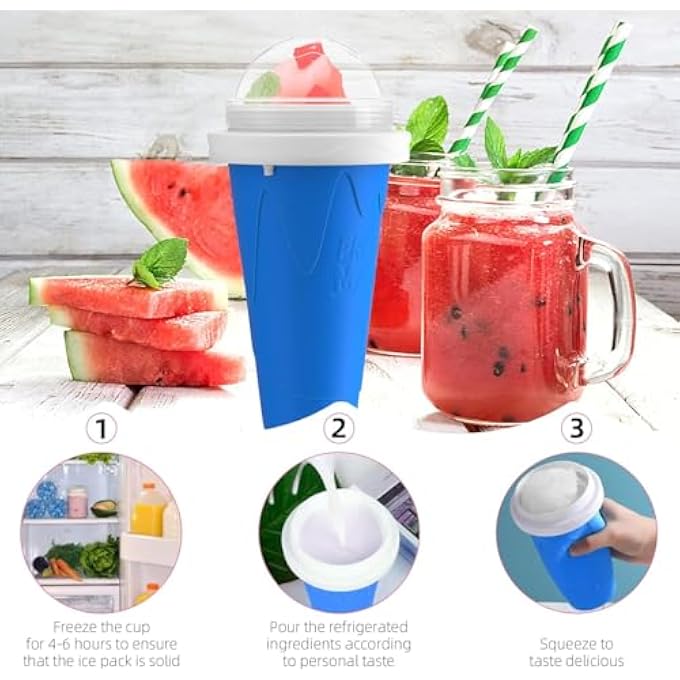 Unity Slushy Cup 2Pack  Frozen Magic Squeeze Cup For Making Slushies Smoothies And Milkshakes  Reusable Instant Cooling Maker For Kids And Adults  Fun  Easy To Use Assorted Colors - Image 5