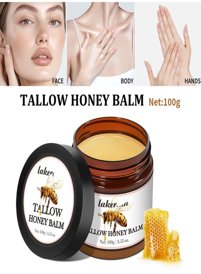 JEMPET Beef Tallow and Honey Balm - Tallow Honey Skin Balm - Skin Moisturizer for Face & Body (03, Unscented - Image 2