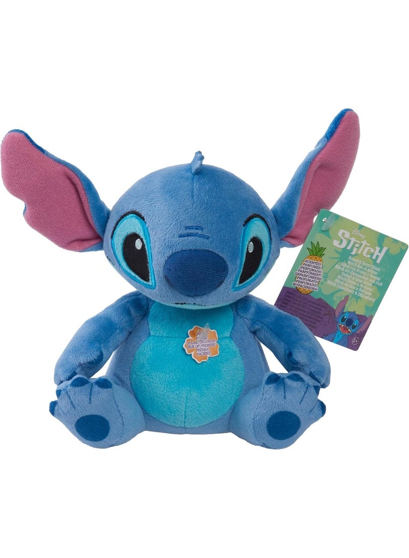Disney Stitch Sound & Scent Small Plush Stuffed Animal by Just Play | Pineapple-Scented Soft Toy for Toddlers Age 2+ | 6-Inch Lilo & Stitch Collectible Gift - Image 4