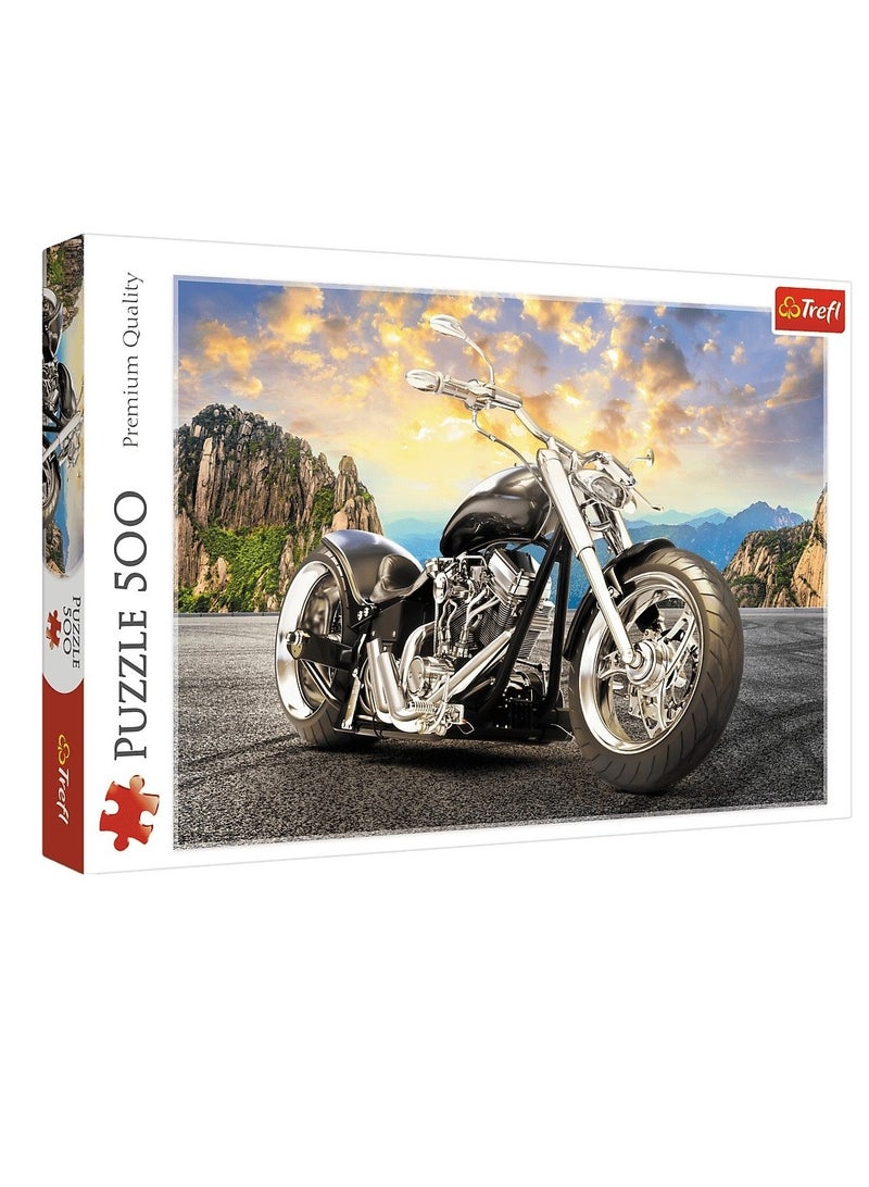 Trefl - Black Motorcycle Puzzle 500 Pieces - 37384 - Image 1