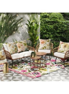 FASHION HOME Set of 4 Cushion Covers Decorative Throw Pillow cases for Living Room Garden Outdoor Décor  - Image 2