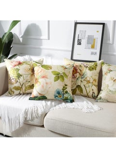 FASHION HOME Set of 4 Cushion Covers Decorative Throw Pillow cases for Living Room Garden Outdoor Décor  - Image 3