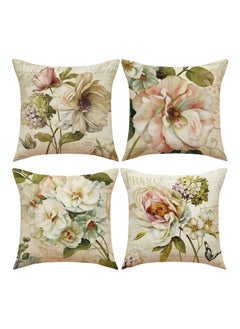 FASHION HOME Set of 4 Cushion Covers Decorative Throw Pillow cases for Living Room Garden Outdoor Décor  - Image 1