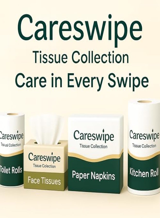 Careswipe لفائف ورق تواليت كيرسوايب | ١٠٨٠ ورقة | عبوة من ٦ لفائف | فائقة النعومة والامتصاص | قابلة للرمي في المرحاض وسهلة التقطيع | ورق حمام مزدوج الطبقات للاستخدام المنزلي والمكتبي والسفر - Image 4