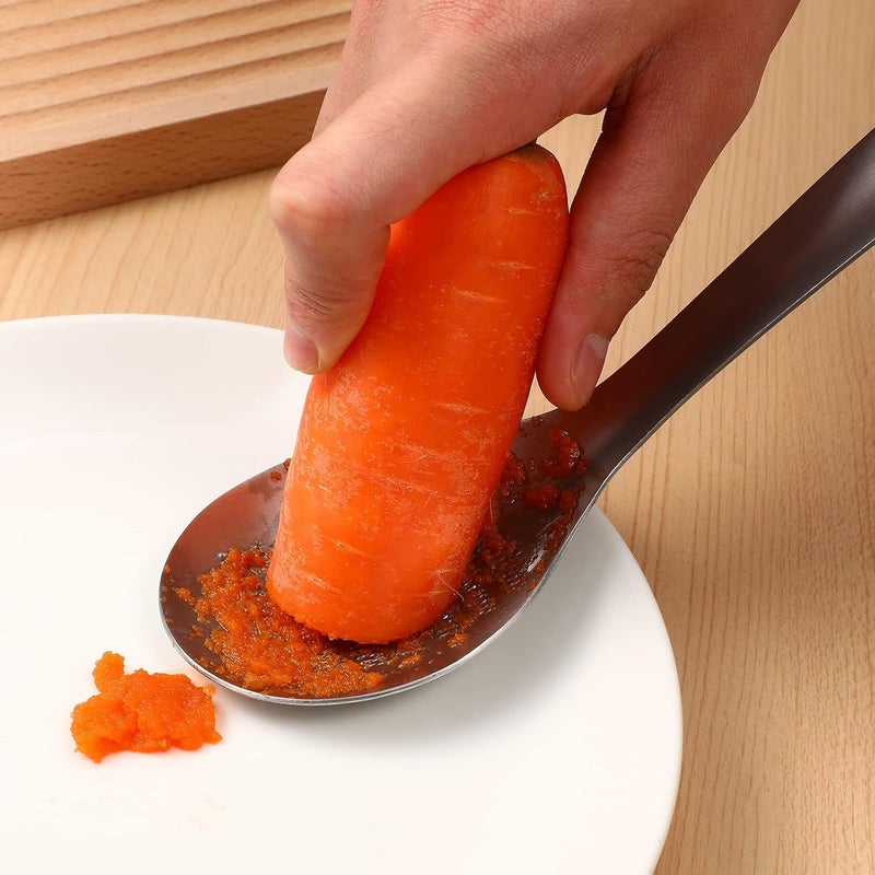 comfrt Ginger Crusher Garlic Press Mincer Spoon Shape Stainless Steel Hand Dicer Spice Crushing Tool Peeler Squeezer for Nuts Seeds - Image 2