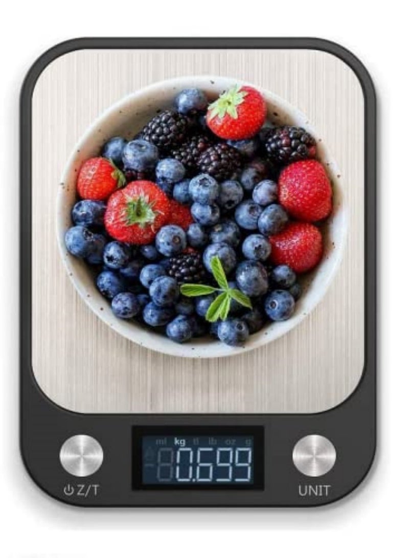 10Kg/1g Precision High Accuracy Touch on Stainless Steel Electronic Kitchen Scale Food Diet Postal Scale Digital Weighing Tools Balance for Cooking Baking - Image 1