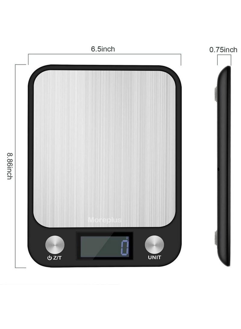 10Kg/1g Precision High Accuracy Touch on Stainless Steel Electronic Kitchen Scale Food Diet Postal Scale Digital Weighing Tools Balance for Cooking Baking - Image 2