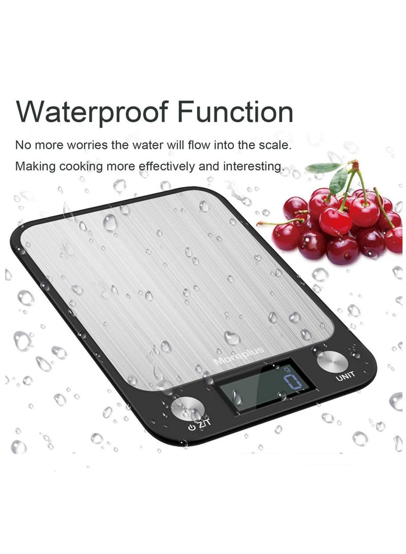 10Kg/1g Precision High Accuracy Touch on Stainless Steel Electronic Kitchen Scale Food Diet Postal Scale Digital Weighing Tools Balance for Cooking Baking - Image 4
