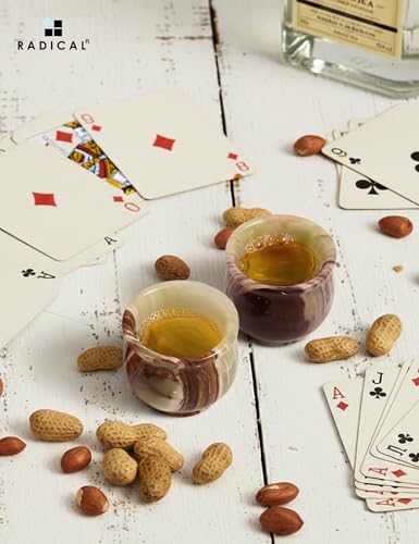 Radicaln Marble Shot Glasses 2" inches Green Onyx handmade Drinking Glasses Set of 2 For Bar accessories, Ideal Vodka, Whiskey and Tequila Glass For Home Bar - Image 3