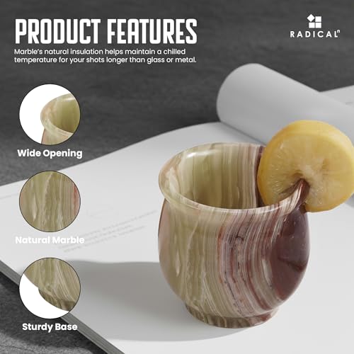 Radicaln Marble Shot Glasses 2" inches Green Onyx handmade Drinking Glasses Set of 2 For Bar accessories, Ideal Vodka, Whiskey and Tequila Glass For Home Bar - Image 5