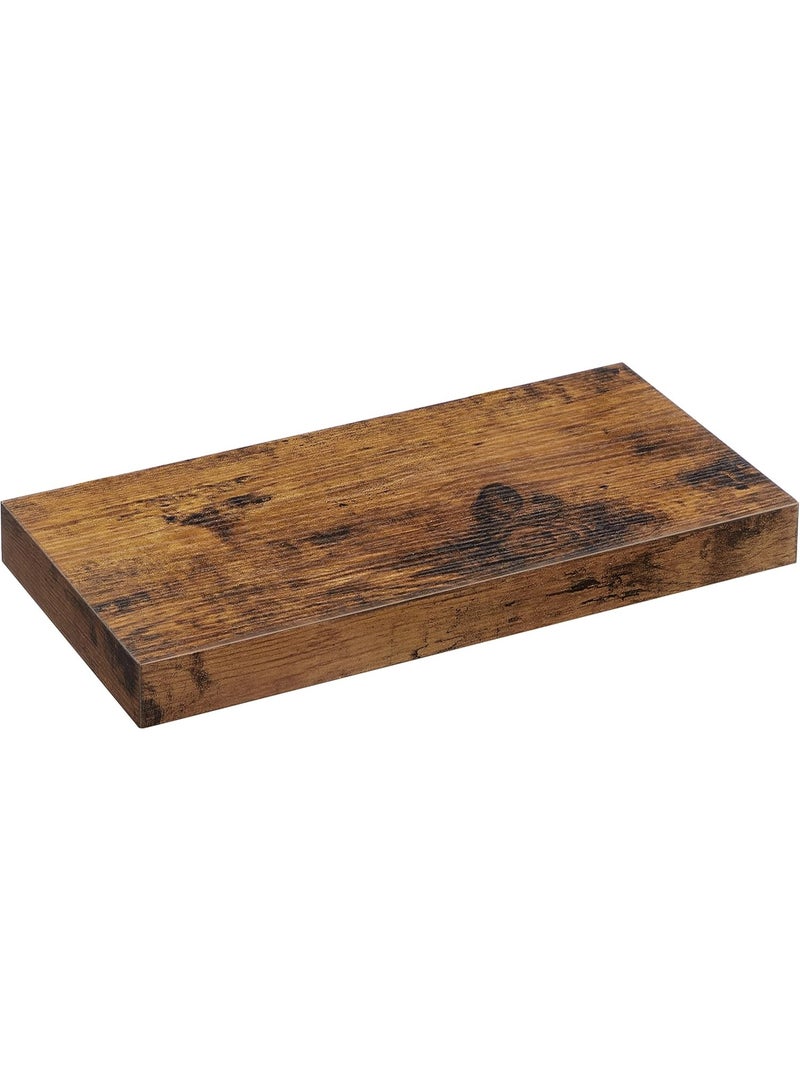 VASAGLE Wall Shelf, Vintage Floating Shelf 15.7 inch, Hanging Shelves Wall Mounted, for Photos, Decorations, Rustic Brown ULWS24BX - Image 1