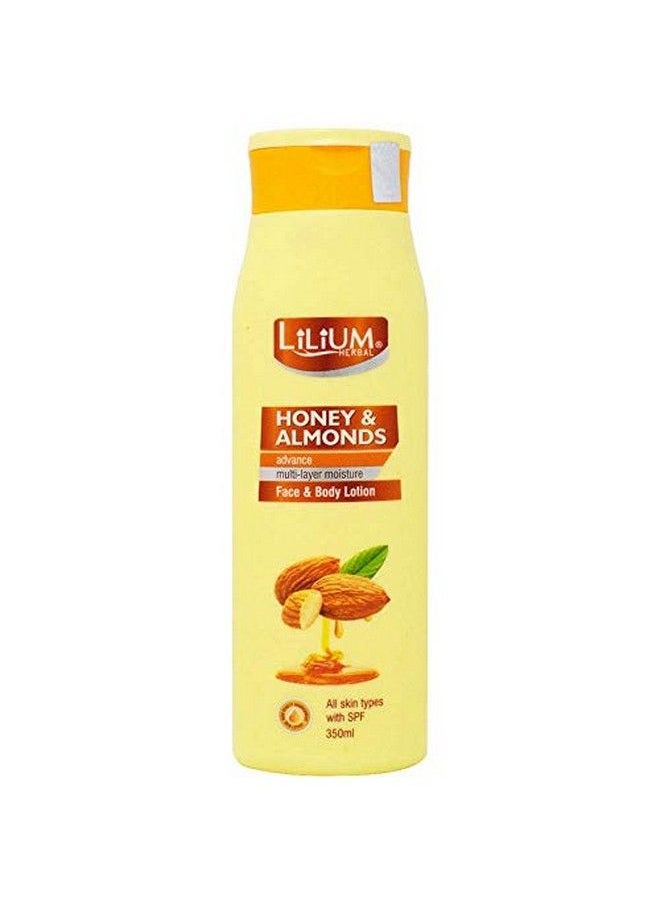 Lilium Herbal Honey & Almonds Face & Body Lotion 350Ml  - Image 1