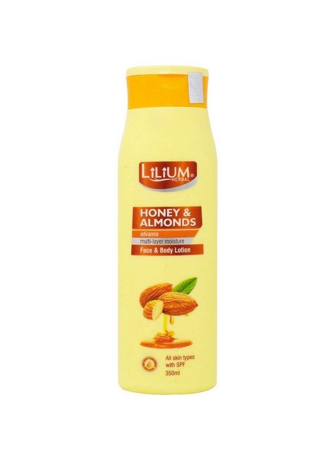 Lilium Herbal Honey & Almonds Face & Body Lotion 350Ml  - Image 2