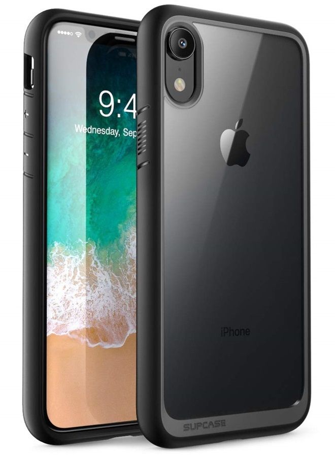 SupCase [Unicorn Beetle Style Series] Case for iPhone XR, Premium Hybrid Protective Clear Case for Apple iPhone XR 6.1 inch 2018 Release (Black) - Image 1