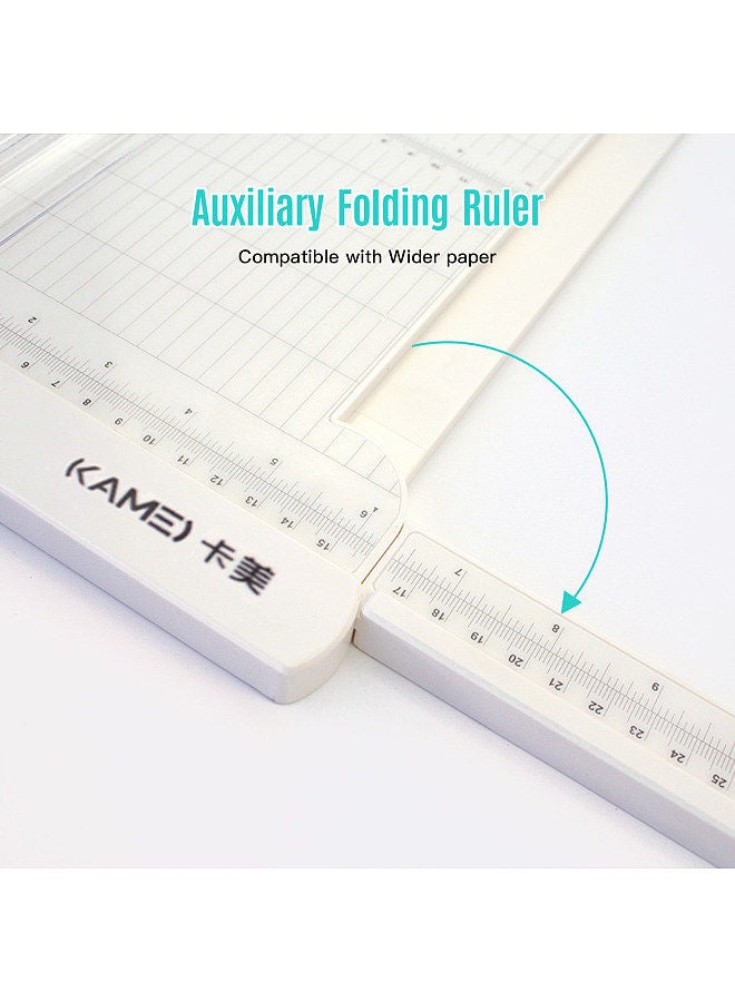 Mini Paper Trimmer Guillotine Cutter 6 Inch (152mm) Cut Length Desktop Paper Cutting Machine with Security Cutter Head Side Ruler for Craft Paper Photos Cards Scrapbooking Office Home Supplies