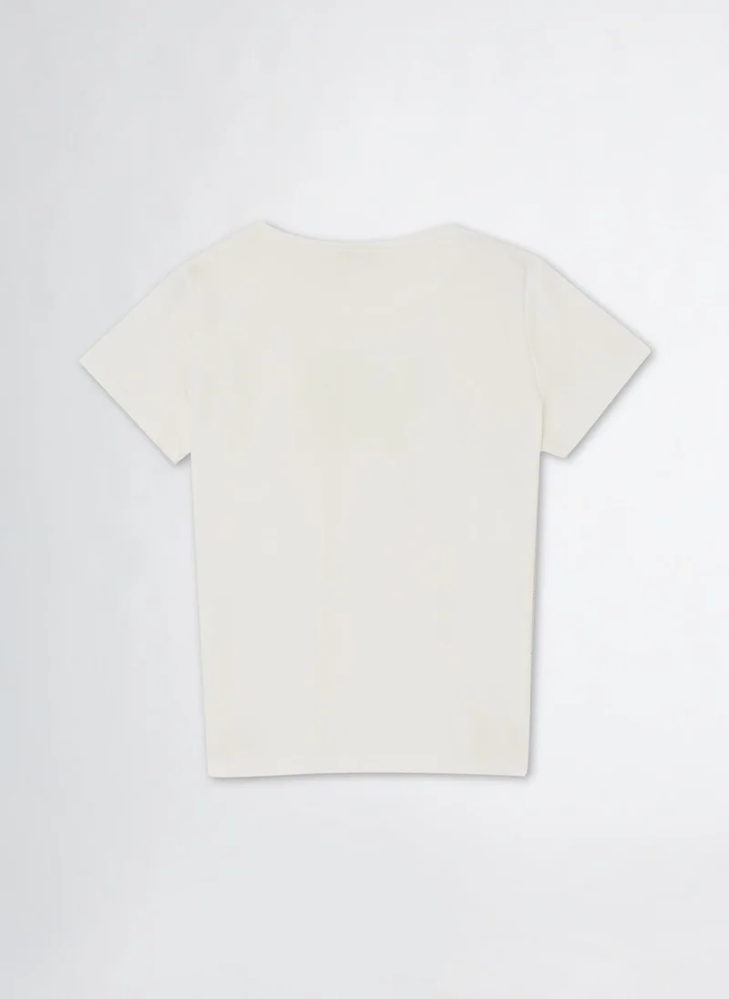 Liu Jo T-shirt with logo and sequins