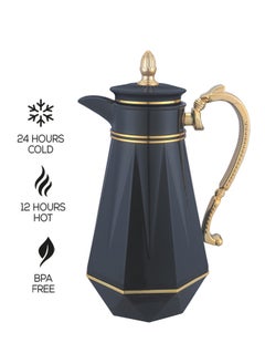 غزال ترمس شاي/قهوة سعة 0.8 لتر أسود/ذهبي  - Image 2