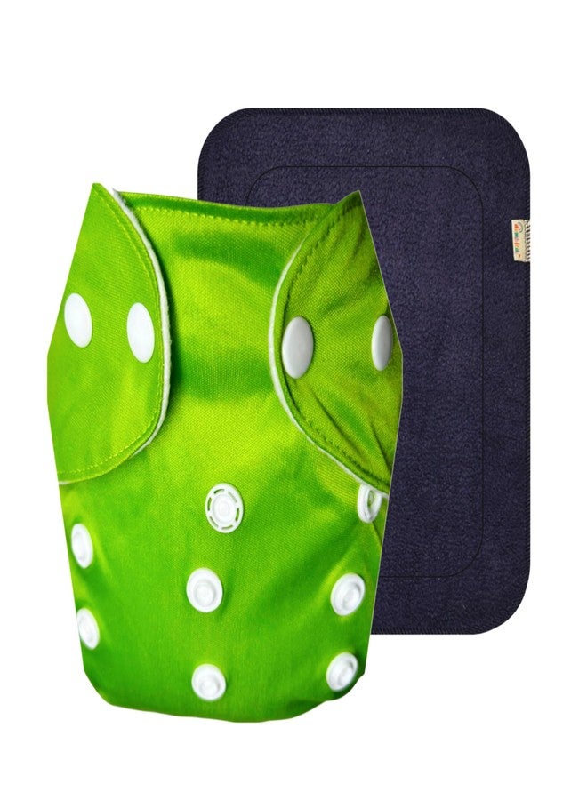 حفاضات قماشية دمبلدو لايت مع حشوة سوداء (عبوة من قطعة واحدة) | ملائمة تمامًا | وسادة ماصة بست طبقات | مناسبة للسفر | مثالية لفصل الصيف الهندي | من 3 أشهر إلى سنتين | للجنسين - Image 1