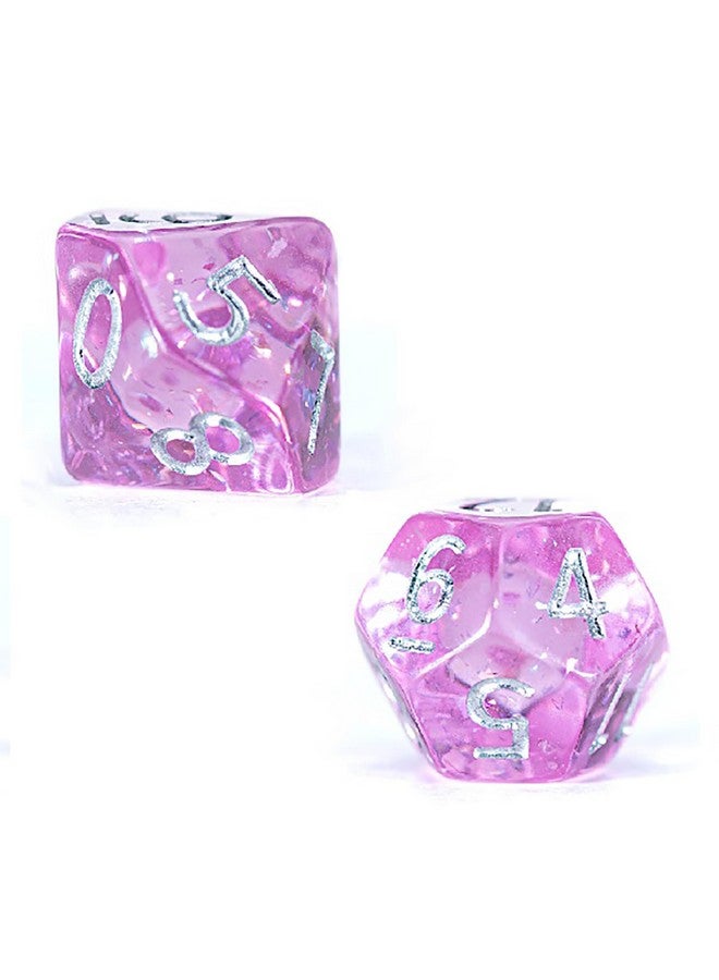 Gate Keeper Games & Dice: Mighty Tiny Dice: Orchid Buds - 7 pc - RPG Dice Set, Holographic Glitter, 12mm Resin Dice, Holographic Style Layered Dice - Image 5