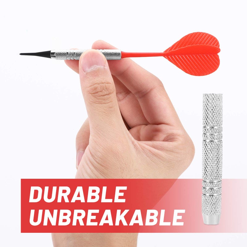 Accmor 12 Pcs Soft Tip Darts, Bar Dart, Plastic Tip Darts Set, Attach Extra 100 Black 2BA Replacement Tips, Soft Tip Darts for Electronic/Plastic Dartboard - Image 4